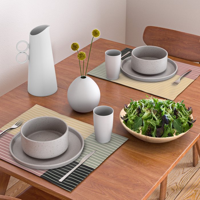 Color Block Line Abstract XII Placemat Gallery Image 2