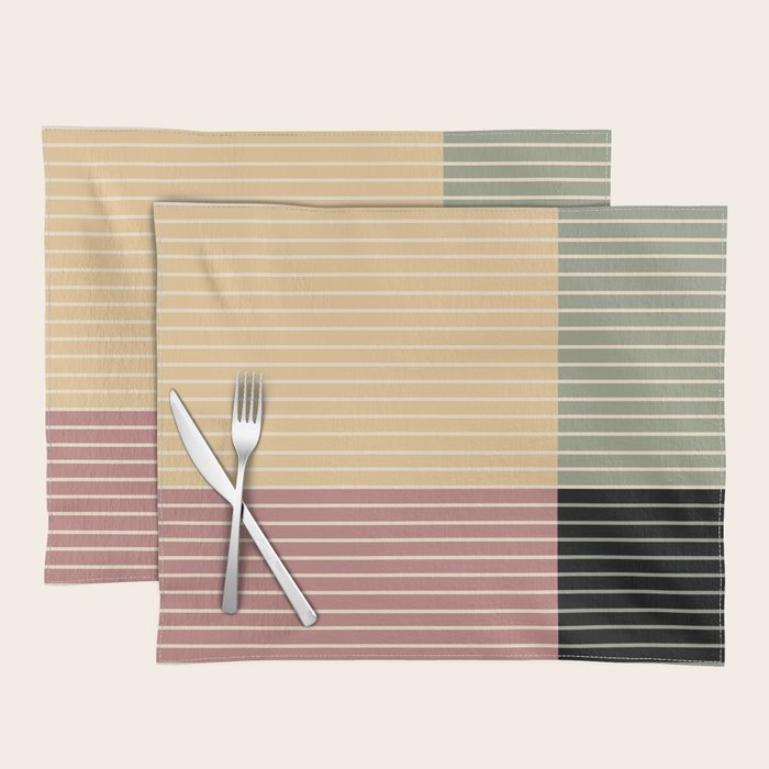 Color Block Line Abstract XII Placemat Gallery Image 1