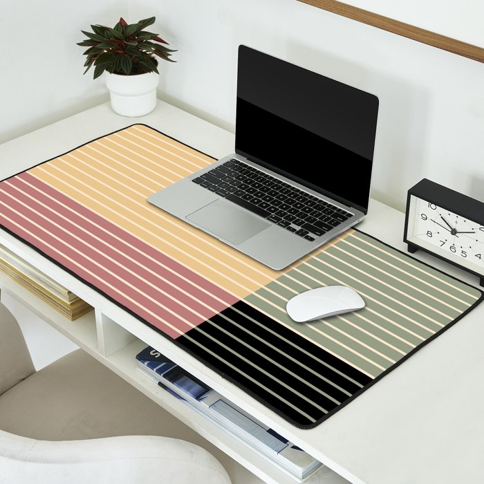 Color Block Line Abstract XII Desk Mat Gallery Image 2