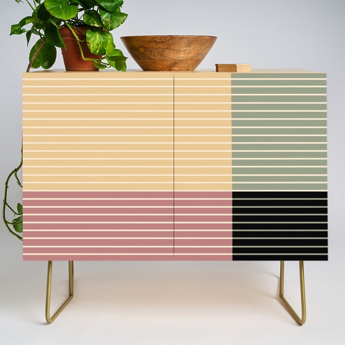 Color Block Line Abstract XII Credenza Gallery Image 1