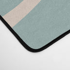 Modern Liquid Swirl Abstract Pattern in Light Celadon Blue and Buff Desk Mat Gallery Image 4
