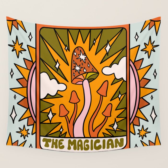1. The Magician Mushroom Wall Tapestry Gallery Image 4