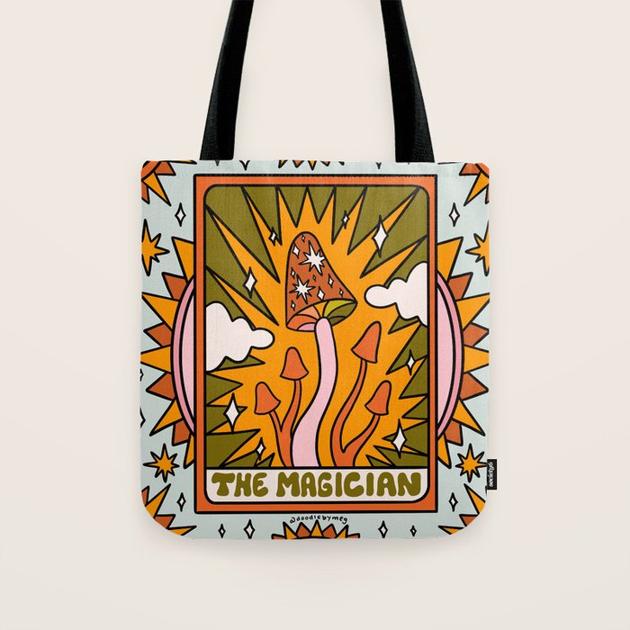1. The Magician Mushroom Tote Bag Gallery Image 1