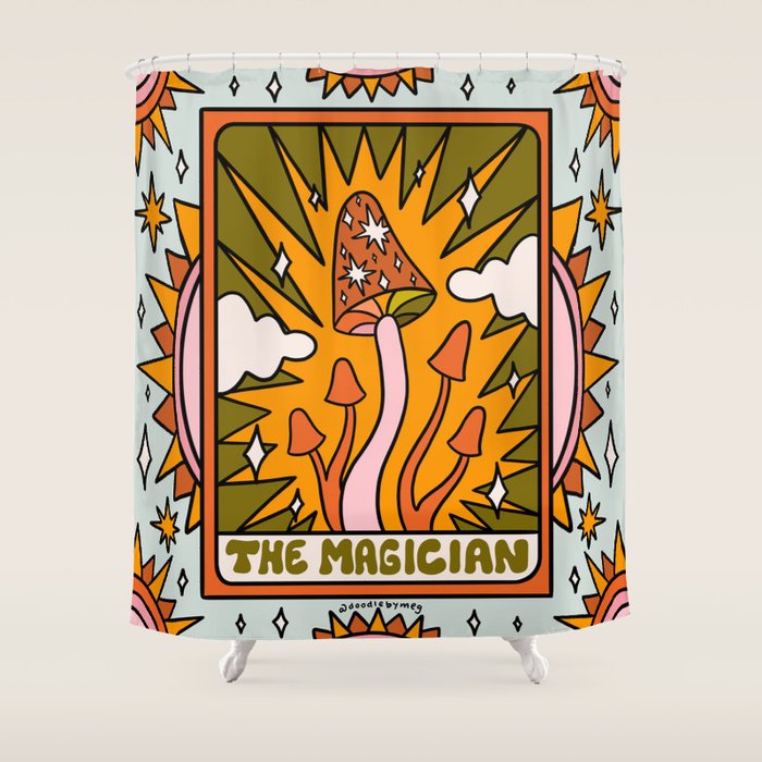 1. The Magician Mushroom Shower Curtain Gallery Image 1