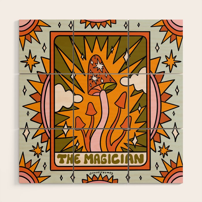1. The Magician Mushroom Wood Wall Art Gallery Image 1