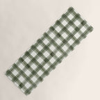 watercolor plaid - dark green Yoga Mat Gallery Image 1