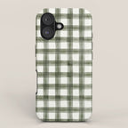 watercolor plaid - dark green iPhone Case Gallery Image 1