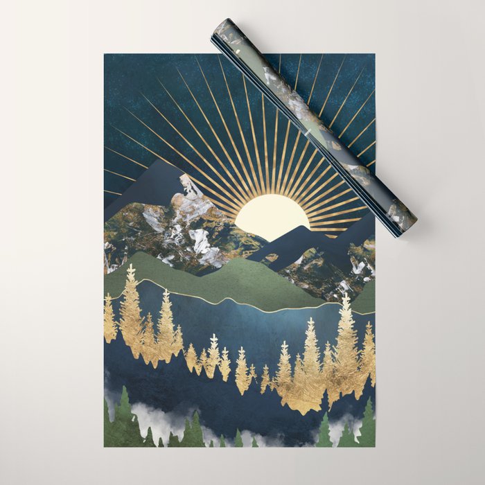 Midnight Mountains Wrapping Paper Gallery Image 1