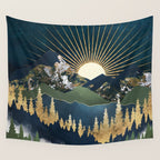 Midnight Mountains Wall Tapestry Gallery Image 4
