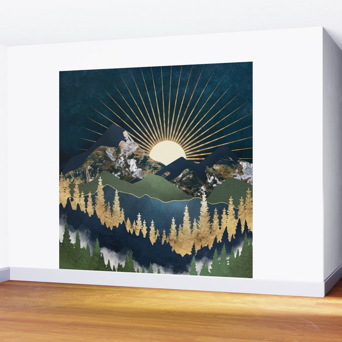 Midnight Mountains Wall Mural Gallery Image 2