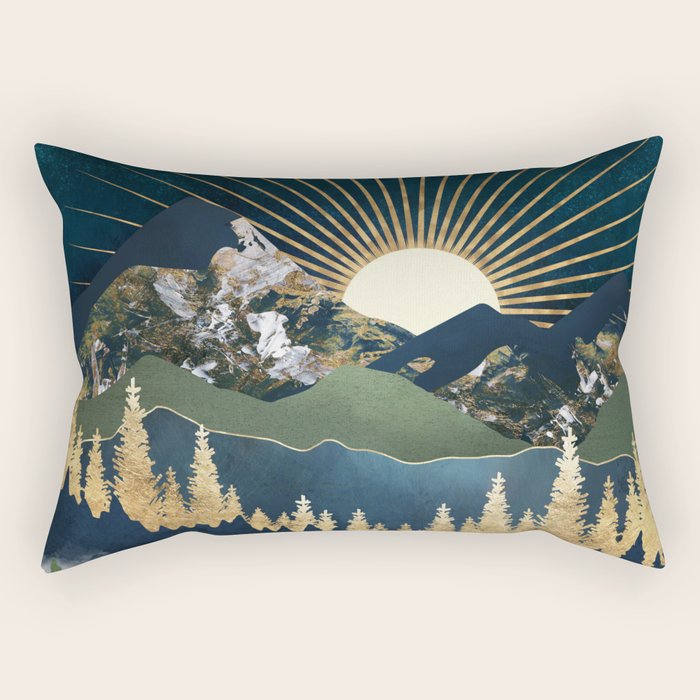 Midnight Mountains Rectangular Pillow Gallery Image 1
