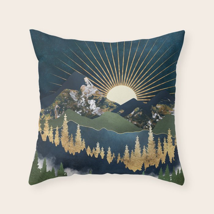 Midnight Mountains Throw Pillow Gallery Image 6