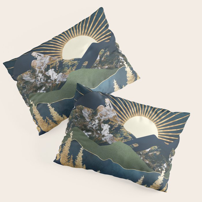 Midnight Mountains Pillow Sham Gallery Image 1