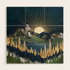 Midnight Mountains Wood Wall Art Gallery Image 1