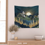 Midnight Mountains Wall Tapestry Gallery Image 2