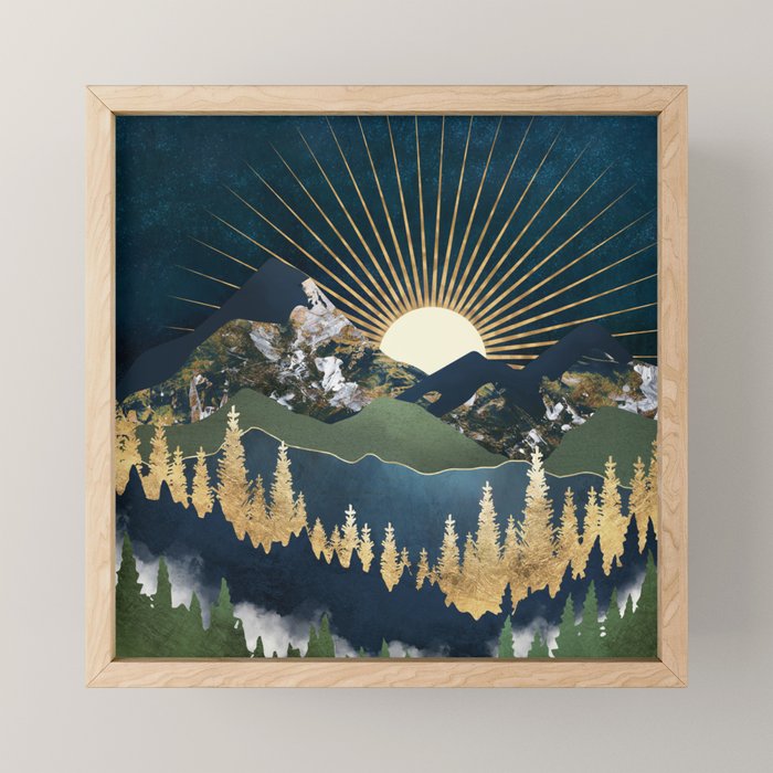 Midnight Mountains Mini Art Print Gallery Image 1