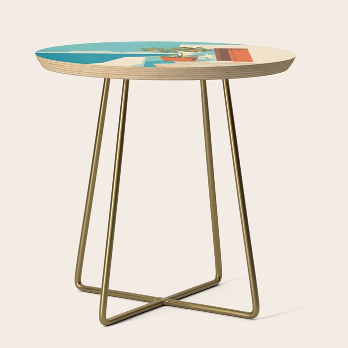 Mediterranean Balcony Orange Tree Side Table Gallery Image 1