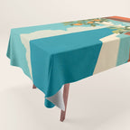 Mediterranean Balcony Orange Tree Tablecloth Gallery Image 1