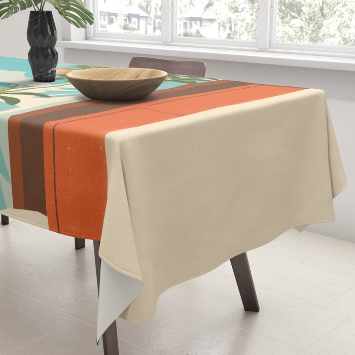 Mediterranean Balcony Orange Tree Tablecloth Gallery Image 3