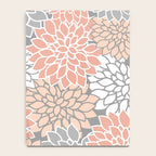 Dahlia Floral Blooms, Peach and Gray Notebook Gallery Image 4