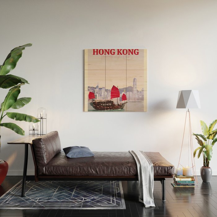 Visit Hong Kong Wood Wall Art Gallery Image 2