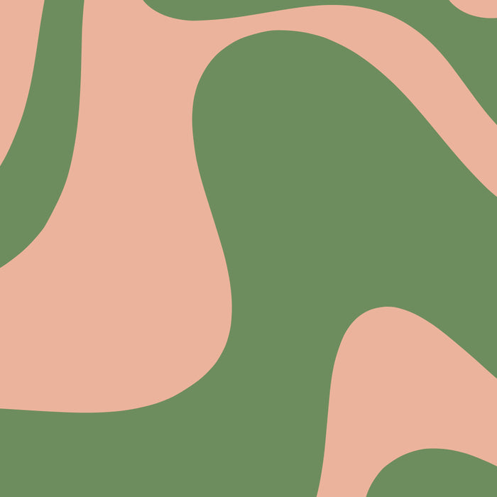 Retro Liquid Swirl Contemporary Abstract Pattern 2 in Blush Pink and Vintage Green Coffee Mug Gallery Image 2