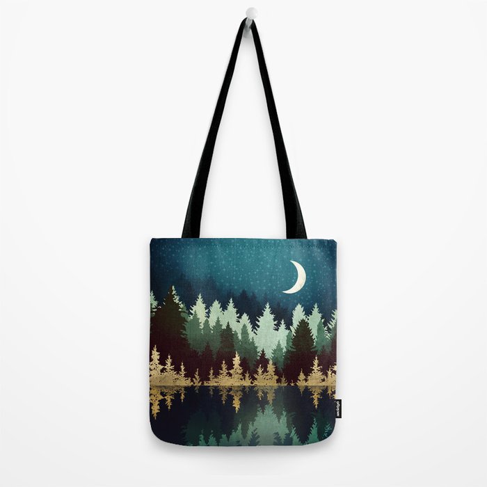 Star Forest Reflection Tote Bag Gallery Image 2