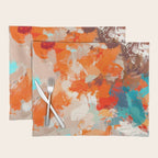 Pleasure, Abstract Painting Summer, Positivity Modern Bohemian Pop of Color Bright Good Vibes Placemat Gallery Image 1