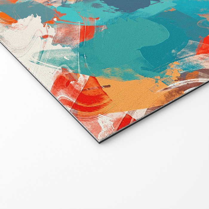 Pleasure, Abstract Painting Summer, Positivity Modern Bohemian Pop of Color Bright Good Vibes Welcome Mat Gallery Image 2
