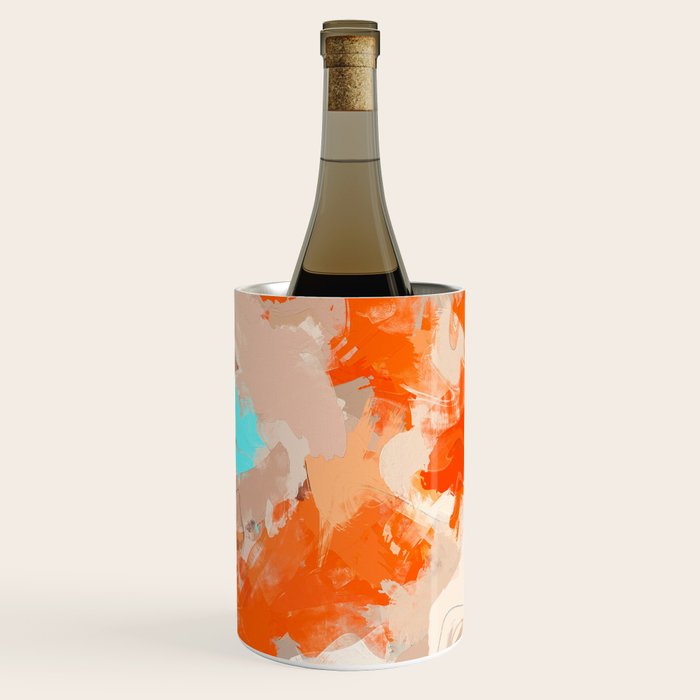 Pleasure, Abstract Painting Summer, Positivity Modern Bohemian Pop of Color Bright Good Vibes Wine Chiller Gallery Image 2