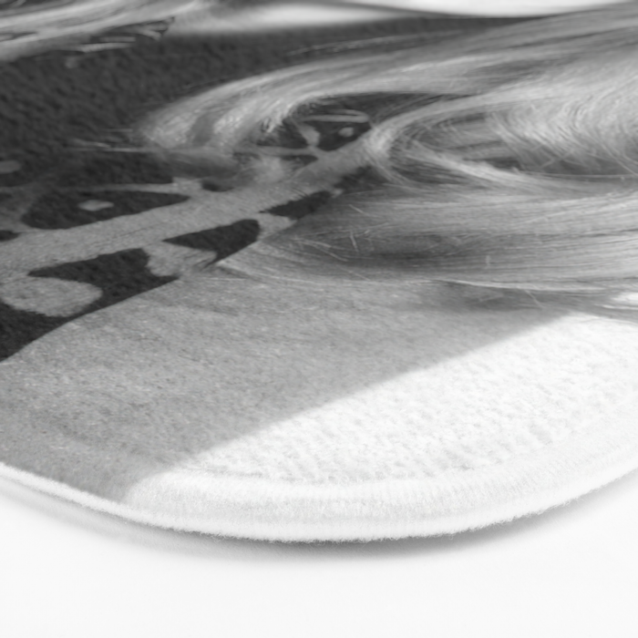 Brigitte Bardot Wearing Black Hat, Retro Fashion Art Bath Mat Gallery Image 3