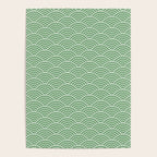 Japanese Waves Pattern Green Poster Gallery Image 4