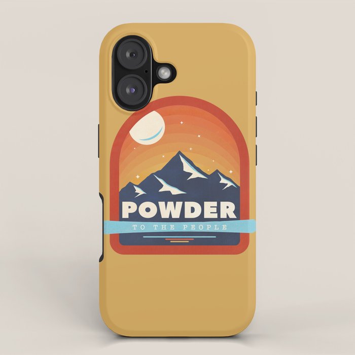 Powder To The People - Ski Badge iPhone Case Gallery Image 1