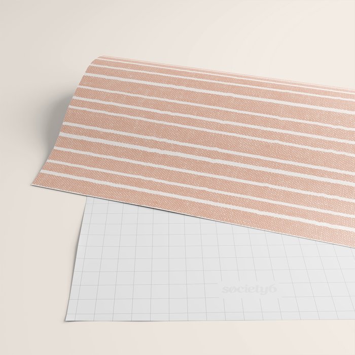 irregular stripes - peach Wrapping Paper Gallery Image 2