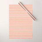 irregular stripes - peach Wrapping Paper Gallery Image 1