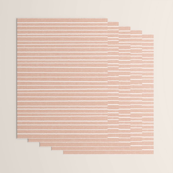 irregular stripes - peach Wrapping Paper Gallery Image 3