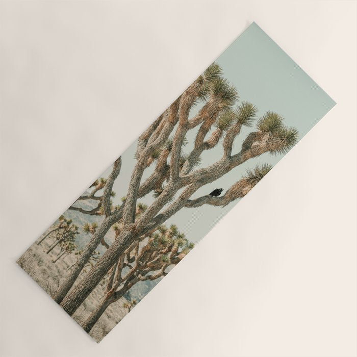 Joshua Tree With Crow - Modern Fine Art Photograph Yoga Mat Gallery Image 1