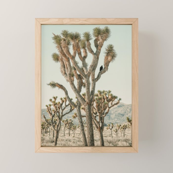 Joshua Tree With Crow - Modern Fine Art Photograph Mini Art Print Gallery Image 1