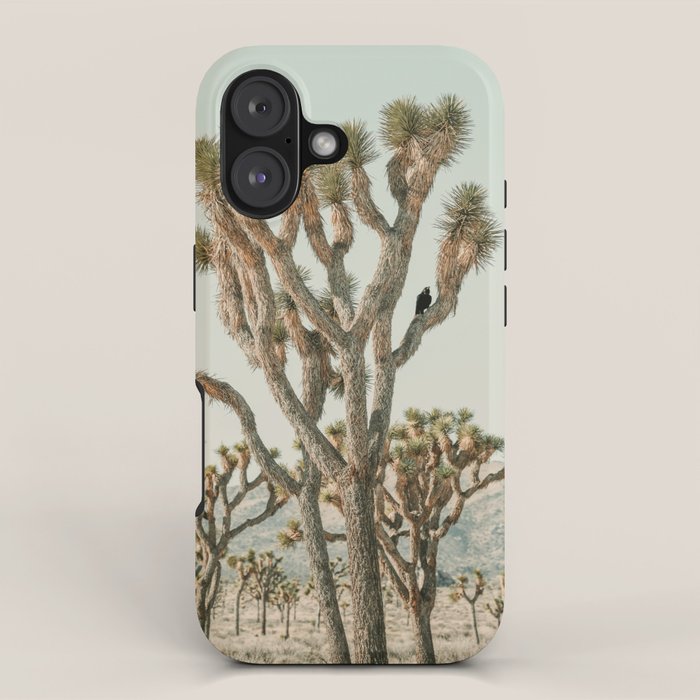 Joshua Tree With Crow - Modern Fine Art Photograph iPhone Case Gallery Image 1