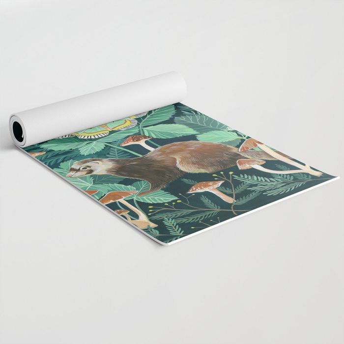 Ferret and Moth Yoga Mat Gallery Image 2