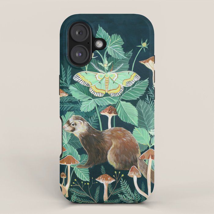Ferret and Moth iPhone Case Gallery Image 1