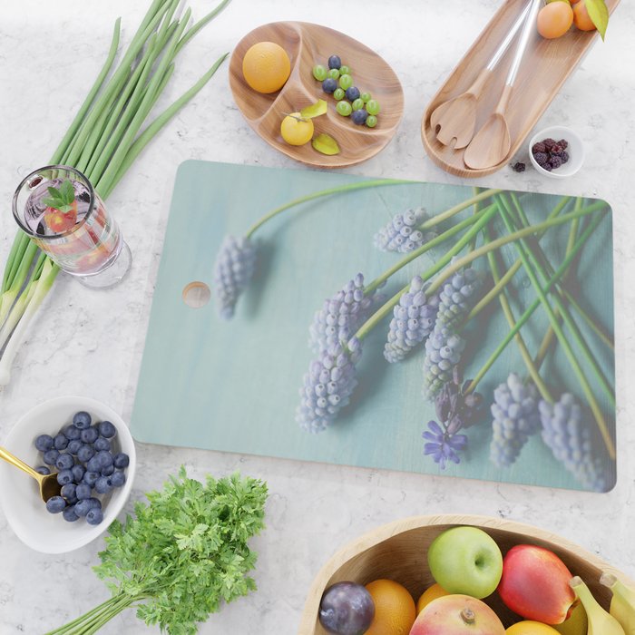 Blue Flowers Cutting Board Gallery Image 2