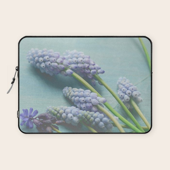 Blue Flowers Laptop Sleeve Gallery Image 1