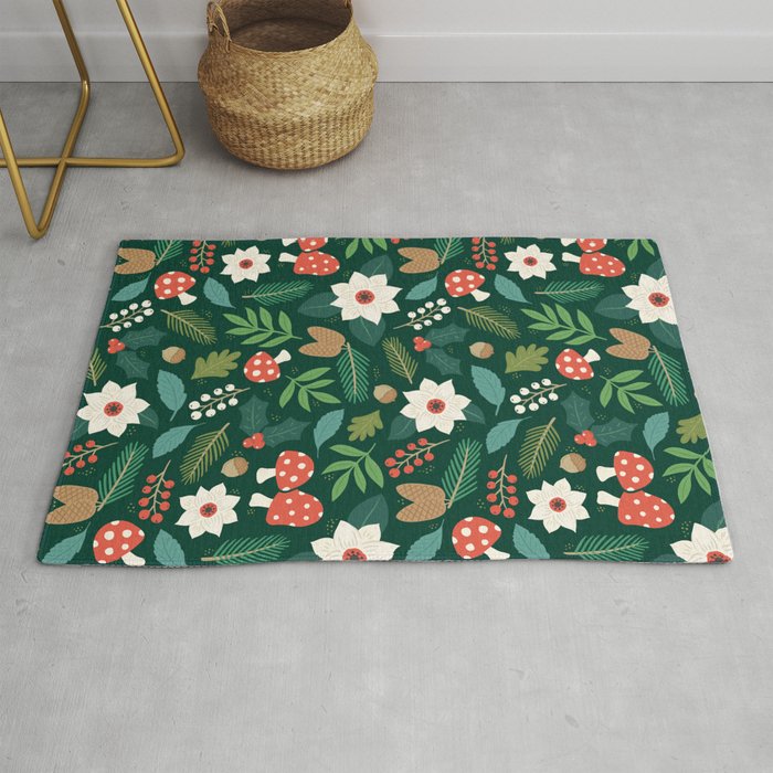 Woodland Holiday Botanicals Rug Gallery Image 1