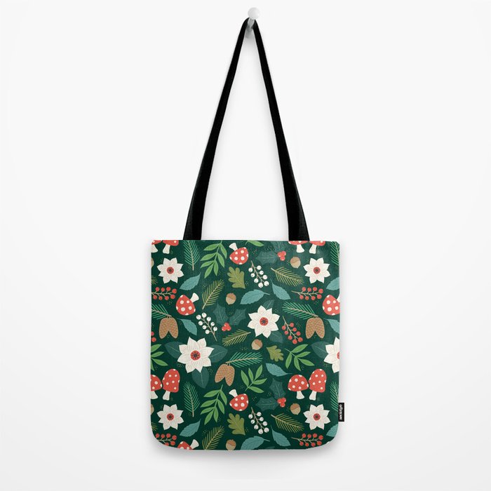 Woodland Holiday Botanicals Tote Bag Gallery Image 2
