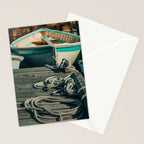 Autumn Travels in Maine, Camden Harbor Row Boat Stationery Card Gallery Image 2