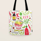 Vietnamese Pho Soup Sriracha Tote Bag Gallery Image 1