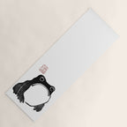 Cute Grumpy Frog Vintage Japanese Woodblock Print Yoga Mat Gallery Image 1