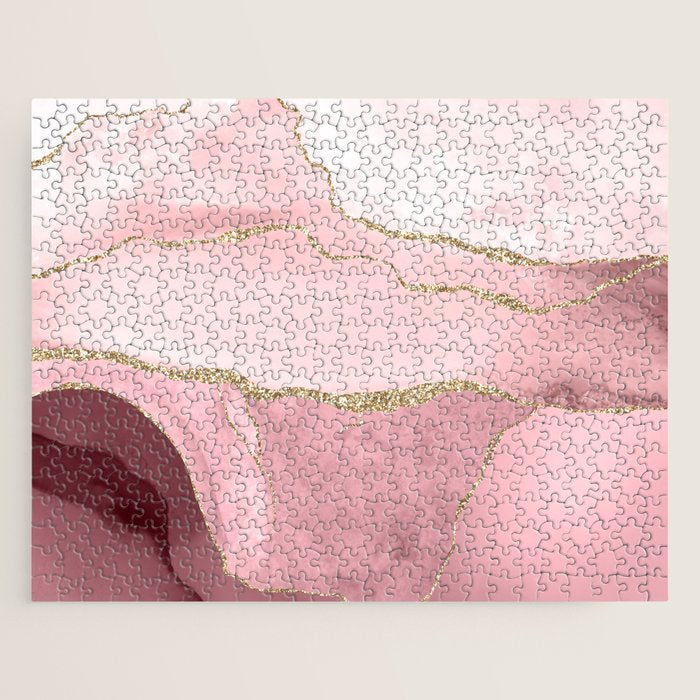 Blush Marble Art Landscape Jigsaw Puzzle Gallery Image 1