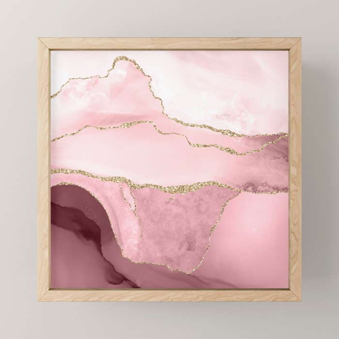 Blush Marble Art Landscape Mini Art Print Gallery Image 1